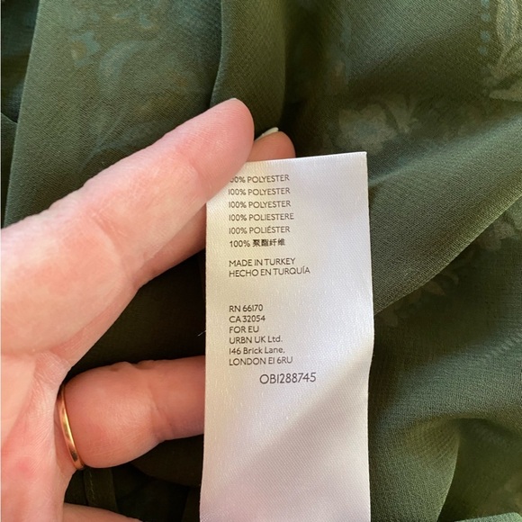 Anthropologie Blue Green Floral Sona Tunic Mini Dress Small - Picture 16 of 16